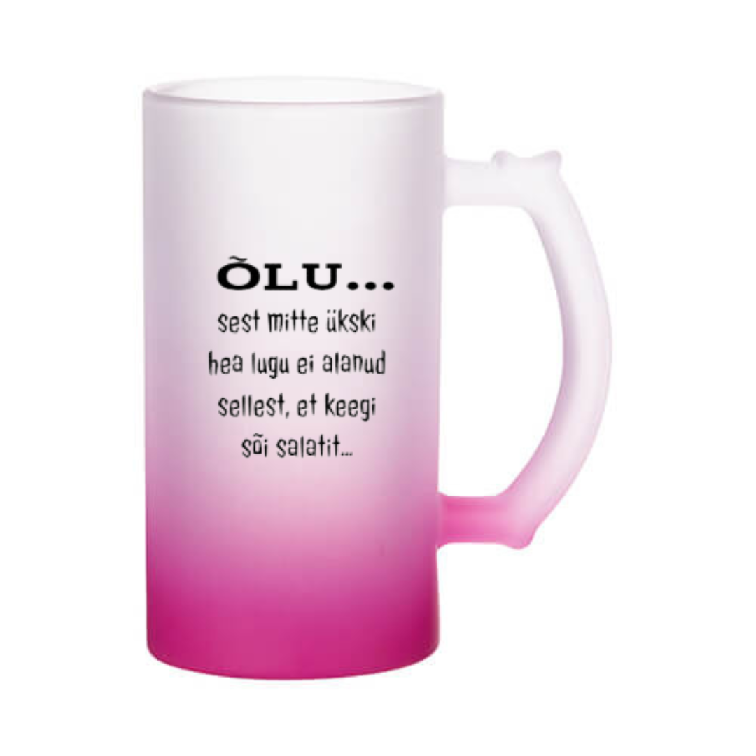 Õllekann - ÕLU... sest mitte ükski hea lugu ei alanud sellest, et keegi sõi salatit