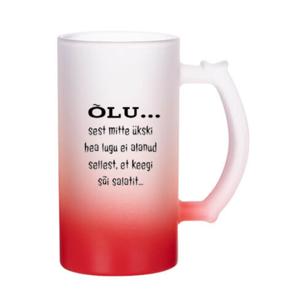 Õllekann - ÕLU... sest mitte ükski hea lugu ei alanud sellest, et keegi sõi salatit