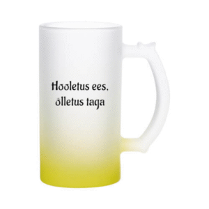Õllekann - hooletus ees, õlletus taga
