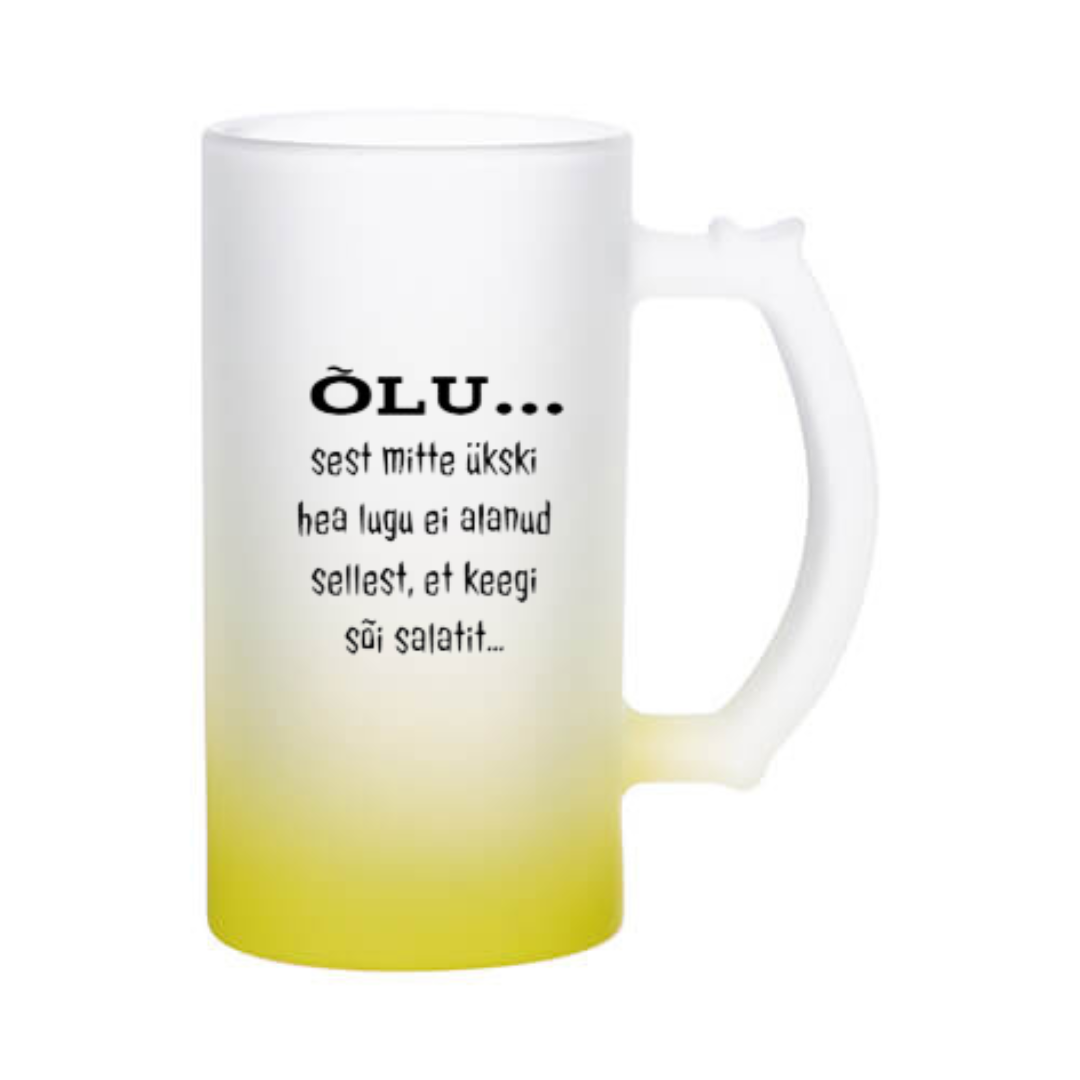 Õllekann - ÕLU... sest mitte ükski hea lugu ei alanud sellest, et keegi sõi salatit