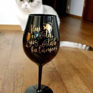 Oma tekstiga veinipokaal. Personaliseeritav veinipokaal
