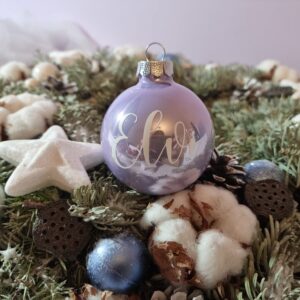 Klaasist nimelised jõulukuulid 6CM (erinevad värvid)
