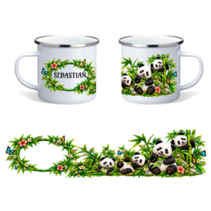 Pandadega lastekruusid nimega