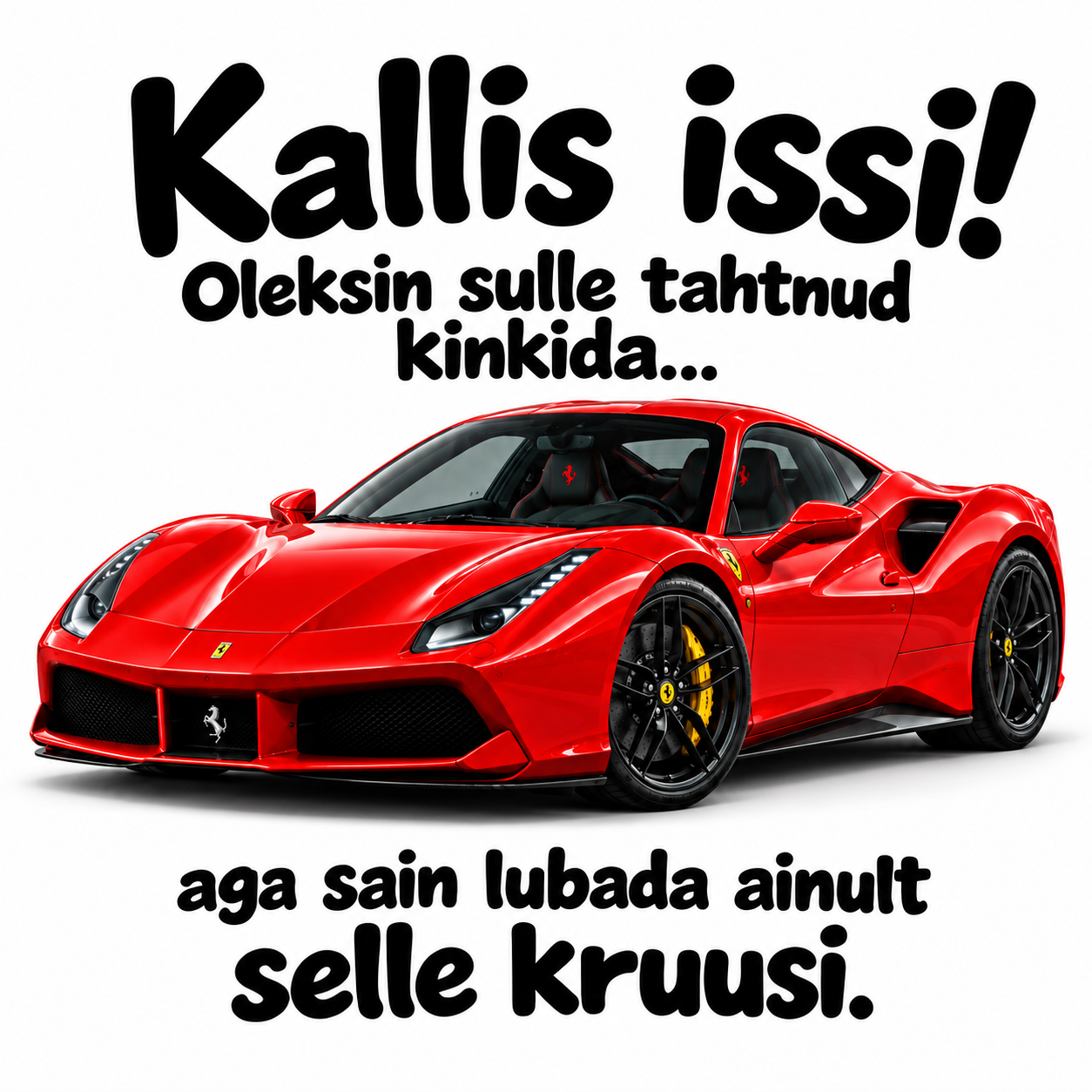 Kruus plaan A ja plaan B Ferrariga